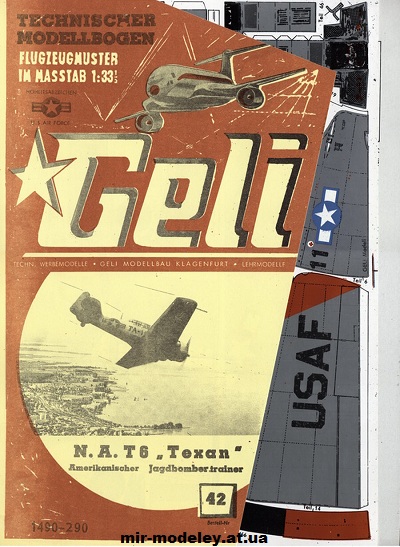 №11817 - AT-6 Texan (Geli 042) из бумаги