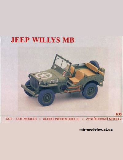 №11915 - Военный внедорожник Jeep Willys MB (Propagteam Hobby 08) из бумаги