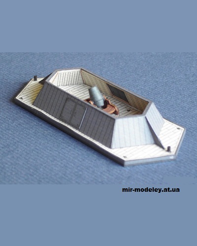 №12065 - Мортирная баржа Mortar Barge No. 10 (Paper Shipwright) из бумаги