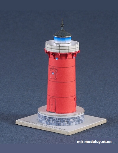 №12066 - Маяк Jeffrey’s Hook Lighthouse (The Little Red Lighthouse) из бумаги