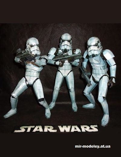 №14722 - Отряд штурмовиков / Stormtrooper Squad (Star Wars) из бумаги