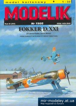 №2301 - Fokker D.XXI (IV seria finska) [Modelik 2005-19]