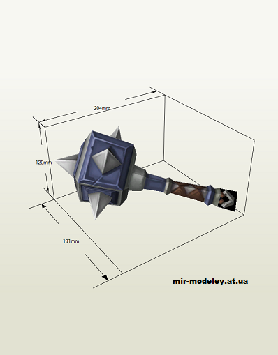 2631 - Mace from Torchlight [Bongo Papercraft] из бумаги