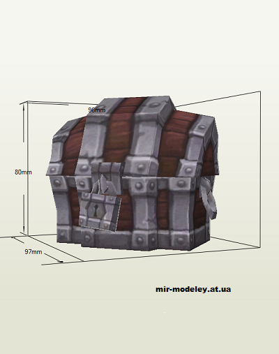 №2650 - Chest from Torchlight (Bongo Papercraft) из бумаги