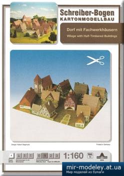 №4942 - Dorf mit Fachwerkhausern [Schreiber-Bogen 00615]
