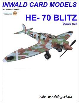 №565 - Heinkel He-70 Blitz [Inwald Card Models]