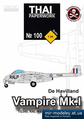 №5394 - De Havilland Vampire Mk.I (ThaiPaperwork 100)