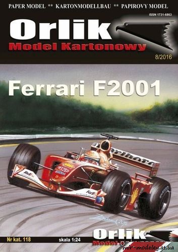 №5776 - Ferrari F2001 (Orlik 118) из бумаги