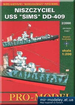 №5740 - Niszczyciel USS Sims DD-409 [Pro Model 002]