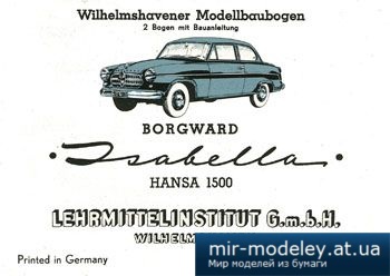 №5719 - Borgward Isabella Hansa 1500 [WHM]