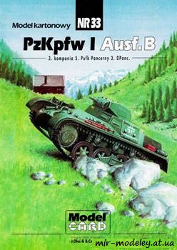 №660 - Niemiecki lekki czołg rozpoznawczy Pz.Kpfw. I Ausf.B [Model Card 033]