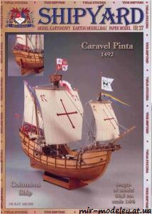 №6192 - Caravel Pinta 1492 (Shipyard 37) из бумаги