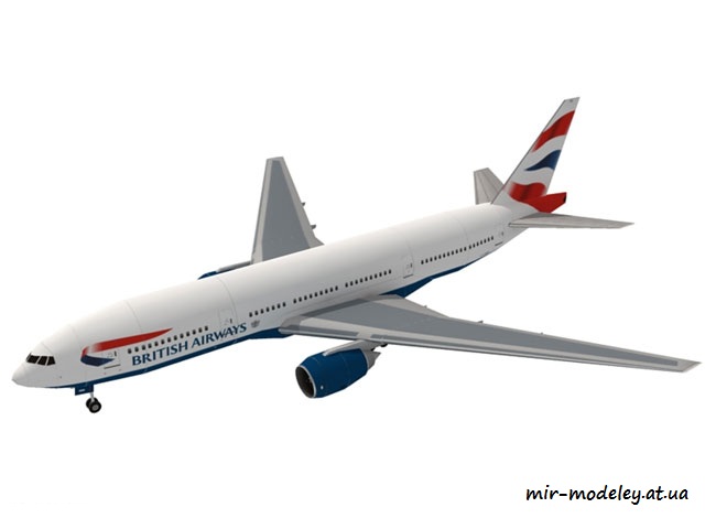 №6372 - Boeing 777-200 British Airways (Paper-Replika)