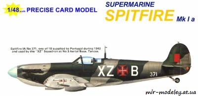 №6304 - Supermarine Spitfire Mk.Ia (ModelArt) из бумаги