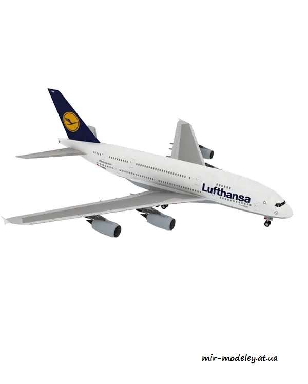 №6358 - A380 Lufthansa (Paper-Replika)