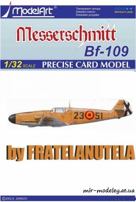 №6328 - Messerschmitt Bf-109 Spanish (перекрас ModelArt) из бумаги