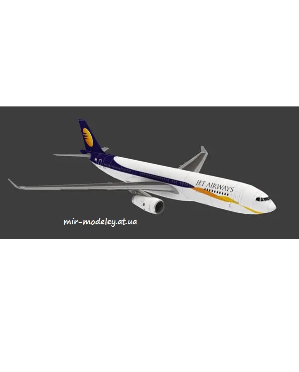 №6370 - Jet Airways Airbus A330 (Paper-Replika)