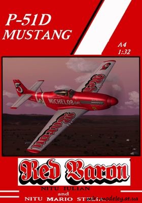 №6293 - P-51D Mustang Red Baron из бумаги