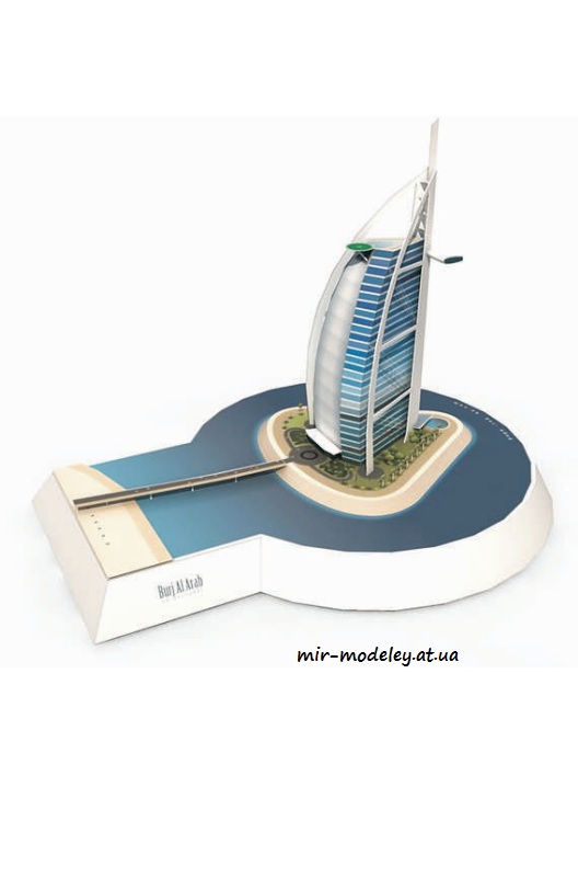 №6387 - Iconic Luxurious Hotel - Burj Al Arab Papercraft [Paper-Replika]