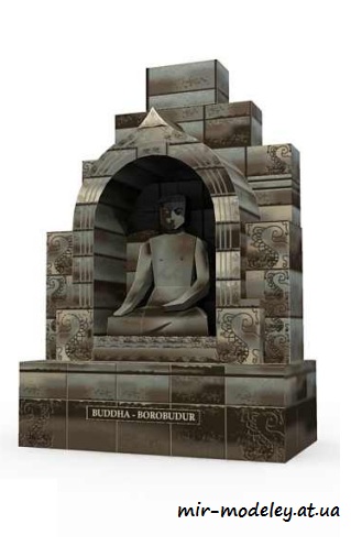 №6385 - Buddha at Borobudur Temple [Paper-Replika]