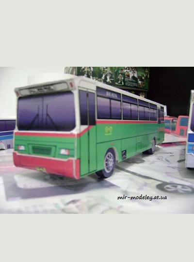 №6460 - Mayasari Bakti Bus (Paper-Replika) из бумаги