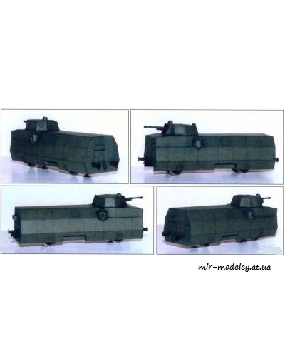 №6581 - Wagon pancerny elektro spalinowy [GPM Kartonowka 2002-01-5] из бумаги
