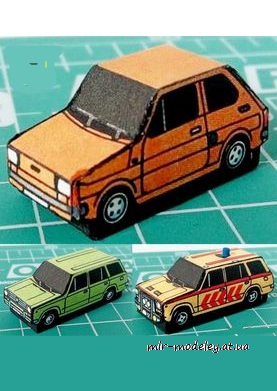 №7504 - Minibox Fiat 126, Vaz 2102, MTX 1600 RZP-T [ABC 1993-06] из бумаги