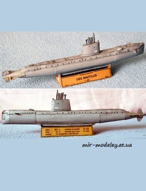 №7602 - USS Nautilus [ABC 15/1996] из бумаги