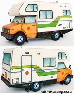 №7616 - Auto-caravan Bedford [ABC 1996-22] из бумаги