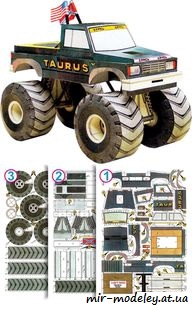 №7909 - Monster truck (ABC 2005-24) из бумаги