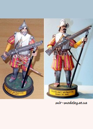 №7871 - Испанский мушкетер / Spanelsky musketyr (ABC 25-26/2004) из бумаги