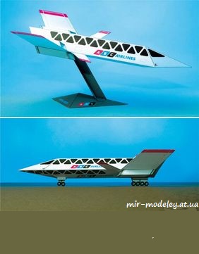 №8001 - Самолет будущего / Air letadlo budoucnosti (ABC 20/2008) из бумаги