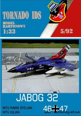 №8093 - Tornado IDS 46+47 40 JAHRE (JABOG 32) (Перекрас Halinski MK 5/1992) из бумаги