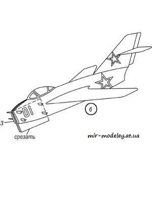 №8772 - Контурная модель МиГ-15 (Левша 04/2022)