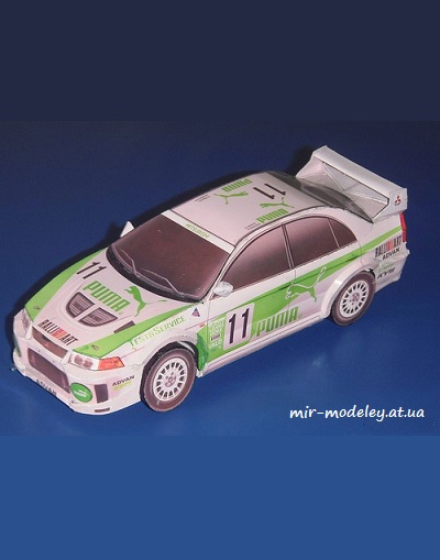 №8984 - Mitsubishi Lancer Evo V - Rally Super Taikyu Series Japan #11 (Перекрас Vimos 01) из бумаги