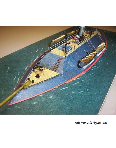 №8989 - CSS Raleigh Ironclad 1864 (C.T.'s Paperclad Series 011) [Models n' Moore] из бумаги