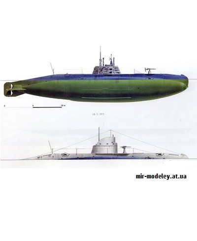 №9134 - Подводная лодка U-5 (Векторный перекрас JSC 262) из бумаги