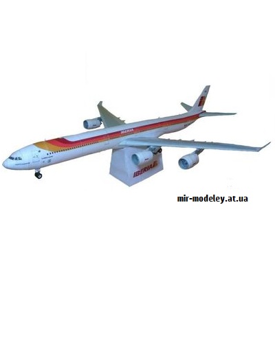 №9275 - Airbus A340-600 Iberia (Перекрас Canon PaperCraft) из бумаги