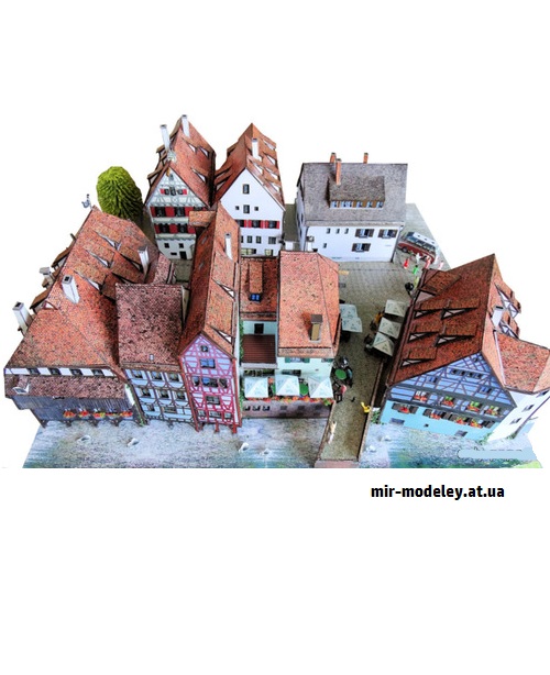 №9271 - Fischerviertel Ulm/Donau (Dieter Welz / Ausschneide Bogen 40) из бумаги