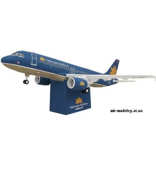 №9273 - Airbus A320 Vietnam Airlines (Canon PaperCraft) из бумаги