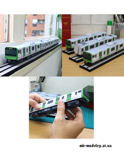 №9342 - Электропоезд E235 Yamanote Line (Canon) из бумаги