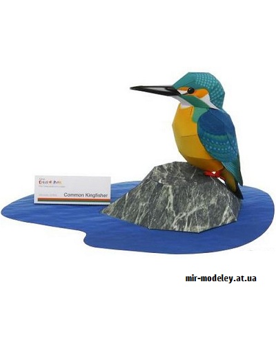 №9392 - Common Kingfisher (Canon) из бумаги