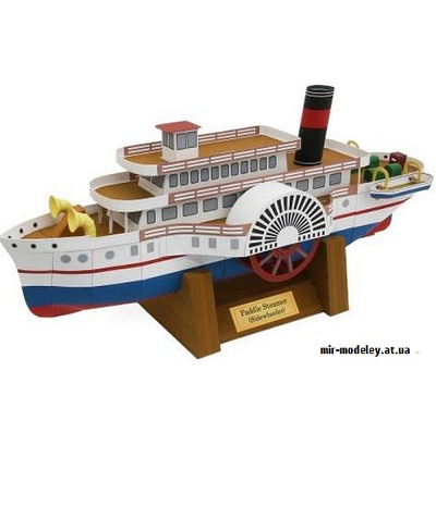 №9334 - Paddle Steamer (Sidewheeler) (Canon) из бумаги