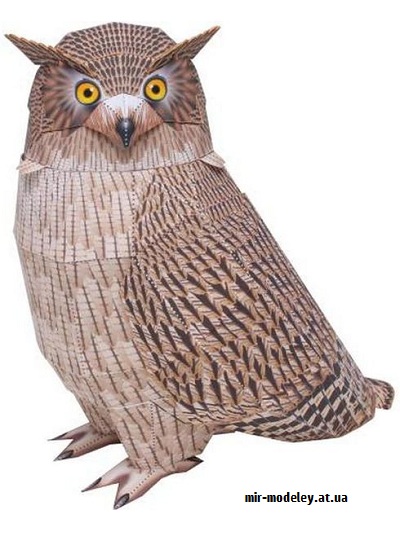 №9360 - Blakiston's Fish Owl (Canon) из бумаги