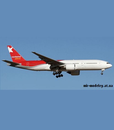 №9326 - Boeing 777-200 Nordwind Airlines (Перекрас Canon) из бумаги