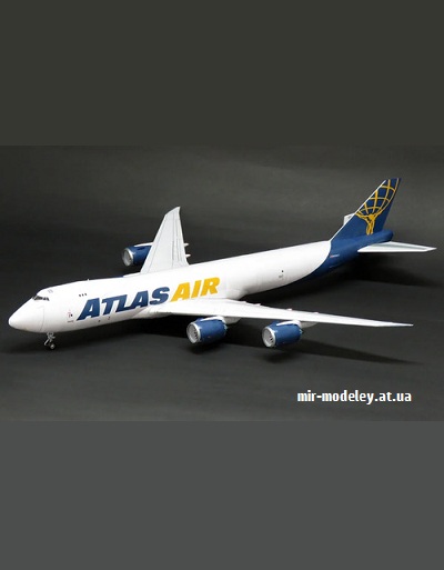 №9316 - Boeing 747-8F Atlas Air (Перекрас Canon) из бумаги