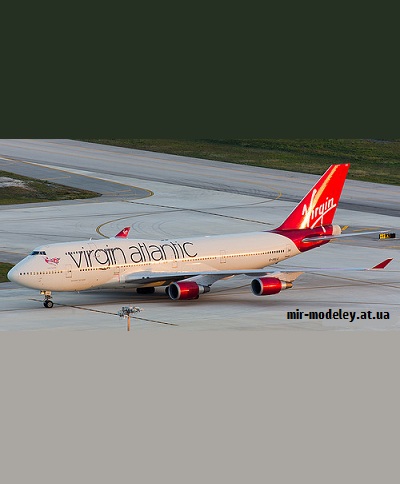 №9315 - Boeing 747-400 Virgin Atlantic (Перекрас Canon) из бумаги