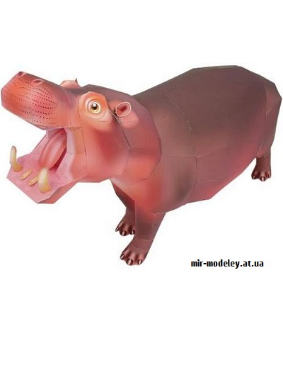 №9377 - Hippopotamus (Canon) из бумаги