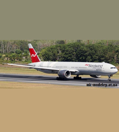 №9329 - Boeing 777-200 Nordwind Airlines (Переработка Canon) из бумаги