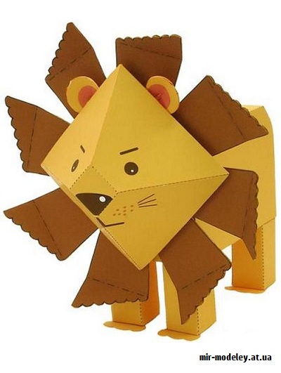 №9435 - Paper Zoo Lion (Canon) из бумаги